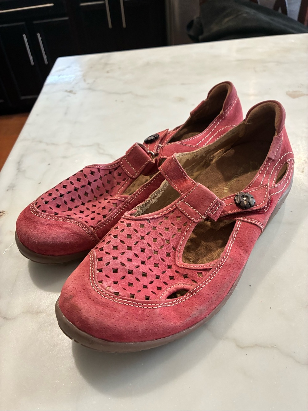 Women’s Pink Suede Mary Jane Comfort Shoes